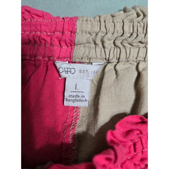 Cato large women's multicolored colored patchwork tank top - Picture 6 of 10